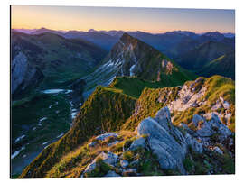 Aluminium print Alps at sunrise