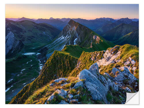 Vinilo para la pared Alpes al amanecer