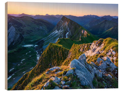 Obraz na drewnie Alps at sunrise