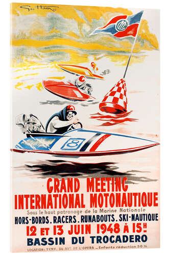 Acrylic print International motorboat sport (french)