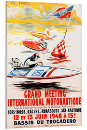 Tableau en aluminium Grand meeting international motonautique 1948