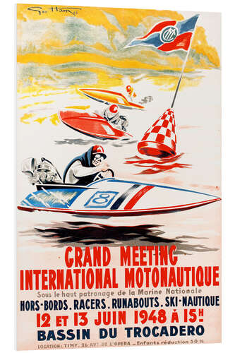 Foam board print International motorboat sport (french)