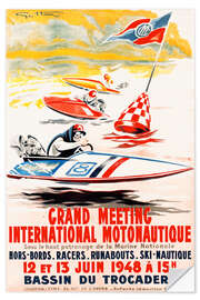 Selvklebende plakat International motorboat sport (french)