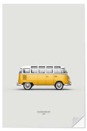 Selvklebende plakat Yellow bus