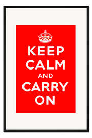 Gerahmter Kunstdruck Ruhig bleiben und weitermachen (englisch)