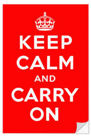 Sisustustarra Stay calm and carry on (English)