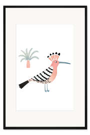 Gerahmter Kunstdruck Wiedehopf