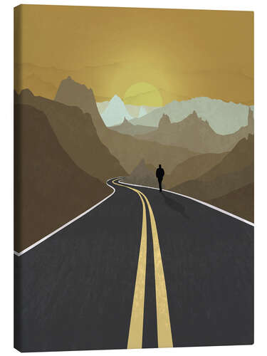 Quadro em tela Lonely Road