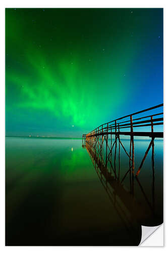 Sisustustarra Northern Lights reflected in Lake Winnipeg