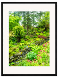 Gerahmter Kunstdruck Japanischer Garten mit Bach