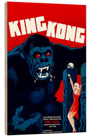 Wood print King Kong (Danish)