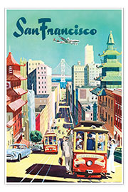 Póster  San Francisco - Vintage Travel Collection