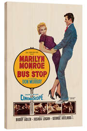 Holzbild Bus Stop (englisch)