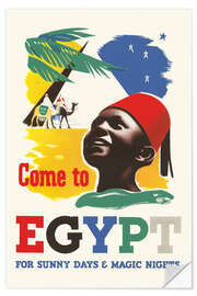 Selvklebende plakat Visit Egypt (English)