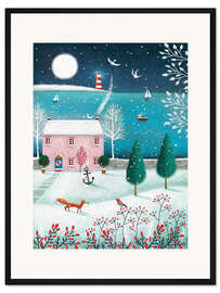 Gerahmter Kunstdruck Weihnachten am Meer