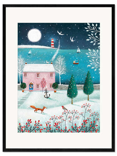 Innrammet kunsttrykk Christmas by the sea