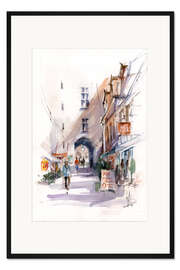 Gerahmter Kunstdruck Spaziergang durch die Altstadt I