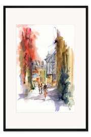 Gerahmter Kunstdruck Spaziergang durch die Altstadt II