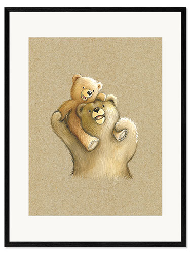 Kehystetty taidepainatus Mom bear