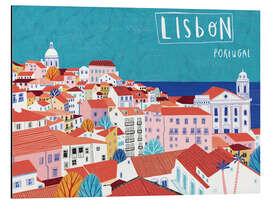 Magnettafel Lissabon am Meer