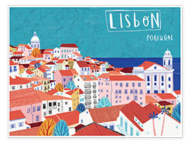 Poster  Lisbon by the sea - Jean Claude