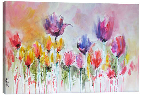 Canvas print Tulip garden