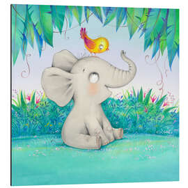 Magnettafel Elefant mit kleinem Freund