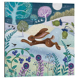 Magnettafel Feld im Mondlicht I