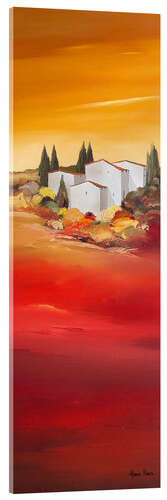 Acrylglas print Evening in Tuscany