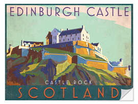 Selvklebende plakat Edinburgh Castle