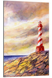 Magnettafel Leuchtturm auf den Klippen