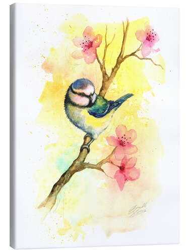 Canvas print Tit in the spring