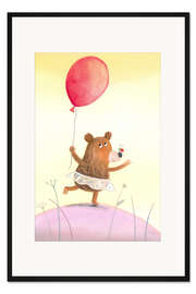 Gerahmter Kunstdruck Kleines Tanzbärchen