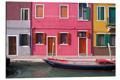 Alumiinitaulu Colorful house facades of Burano