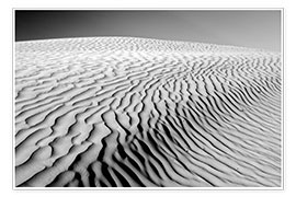 Poster Vagues de sable dans les dunes