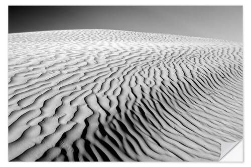 Sticker mural Vagues de sable dans les dunes