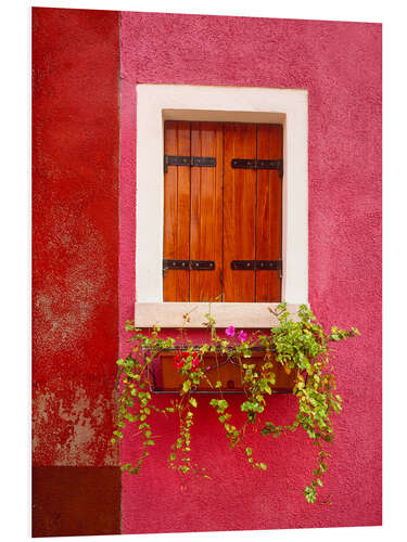 Print på skumplade Red house facade