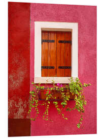 Print på skumplade Red house facade