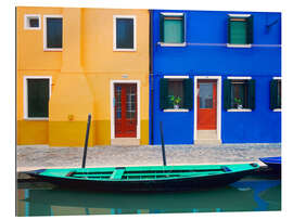 Tableau en plexi-alu Façades colorées à Burano III