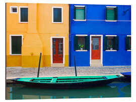 Magnettafel Bunte Hausfassaden von Burano III