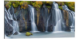 Aluminium print Waterfall Hraunfossar