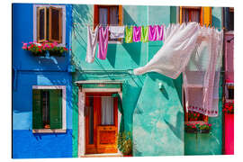 Magnettafel Bunte Hausfassade I