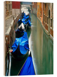 Tableau en bois Les gondoles du canal III