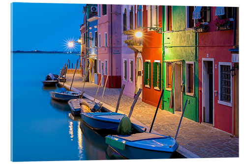 Quadro em acrílico Hora azul em Burano