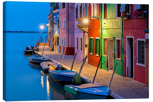 Quadro em tela Hora azul em Burano