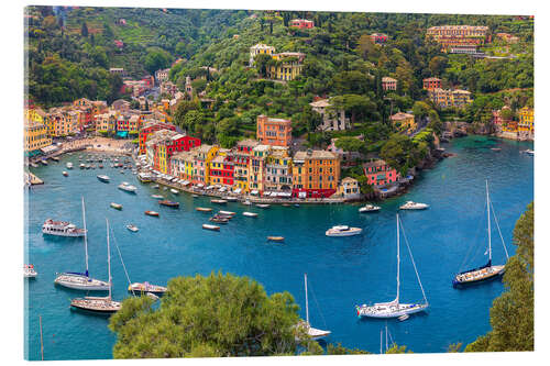 Cuadro de metacrilato Liguria, Portofino con puerto