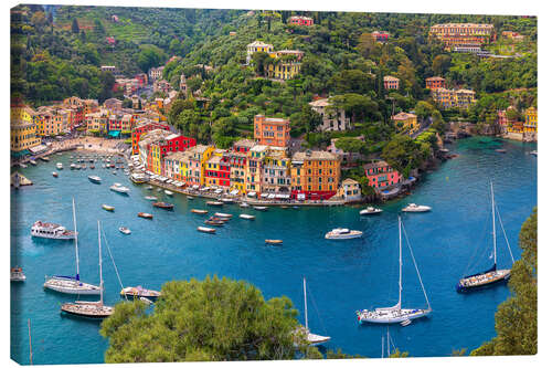 Canvastavla Liguria, Portofino with harbor