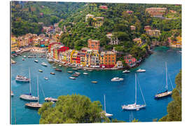 Gallery print Liguria, Portofino with harbor