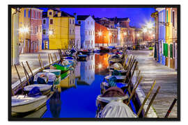 Gerahmter Kunstdruck Burano in Venetien