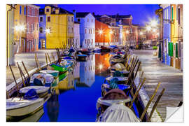 Selvklebende plakat Burano in Veneto